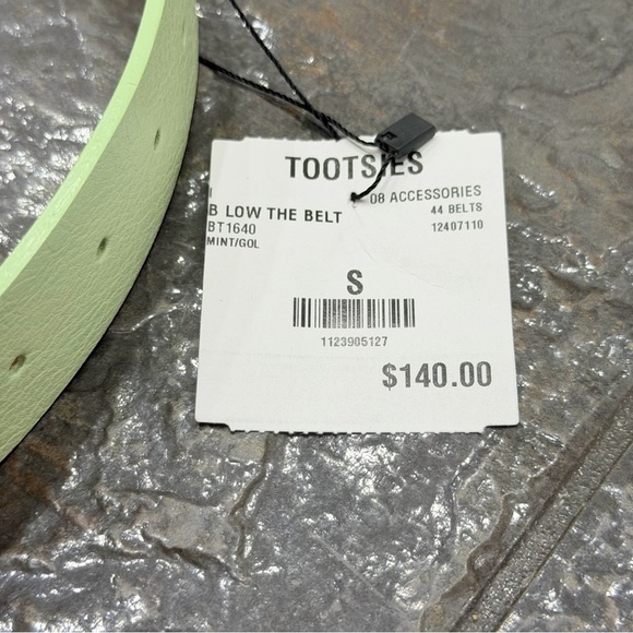 B-Low The Belt Mint Green Leather Belt Gold Hardware Small main image 6